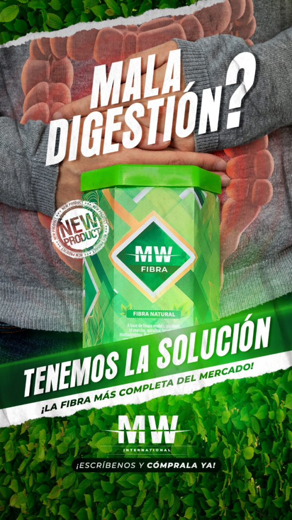 Fibra MW – Suplemento Natural para Mejorar el Tránsito Intestinal y Fortalecer tu Salud