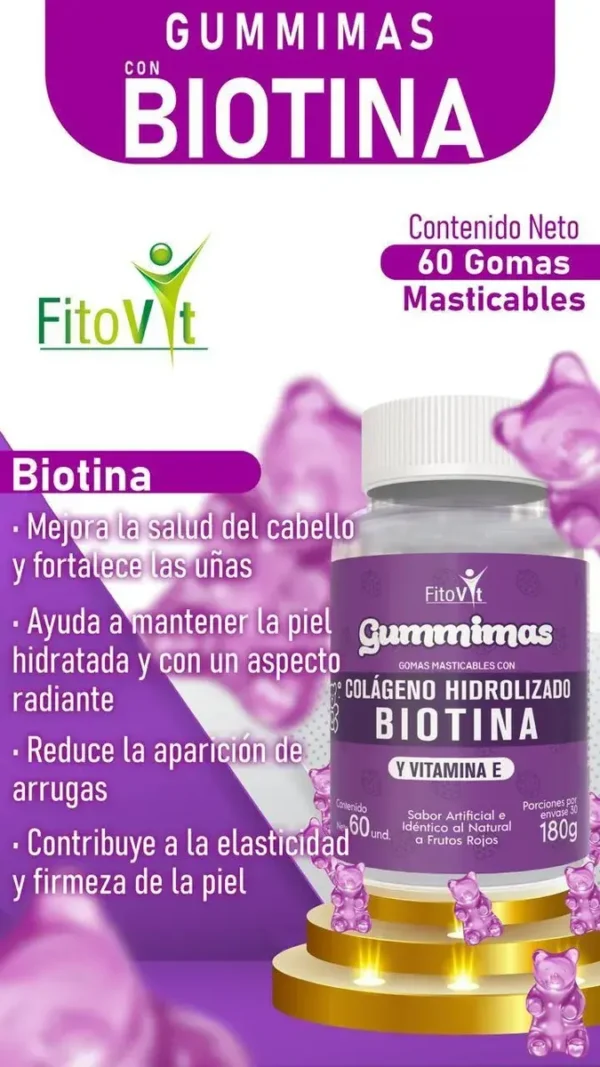 GOMITAS DE COLAGENO + BIOTINA FITOVIT