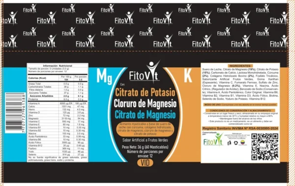 CITRATO DE MAGNESIO Y POTASIO