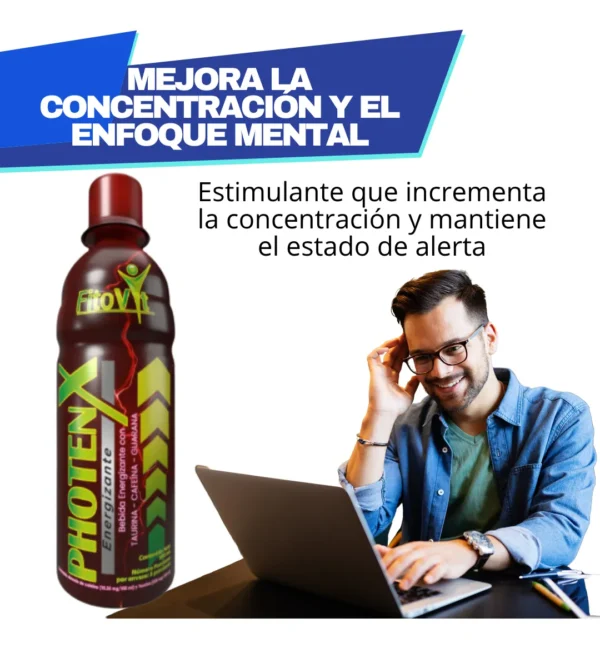 Imagen de PhotenX Fitovit, ideal como energizante pre-entrenamiento o para revitalizarte durante el día, con fórmula natural.