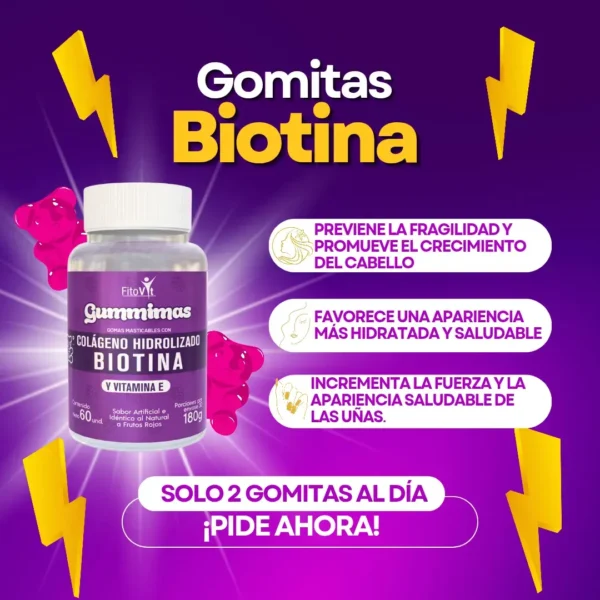 GOMITAS DE COLAGENO + BIOTINA FITOVIT