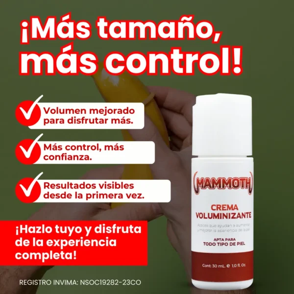 MAMMOTH CREMA COMO SE APLICA