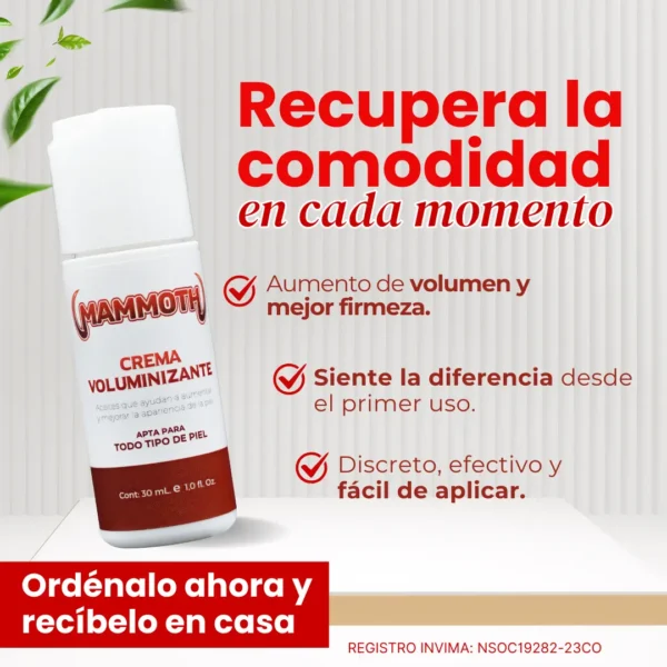MAMMOTH CREMA COMO SE APLICA
