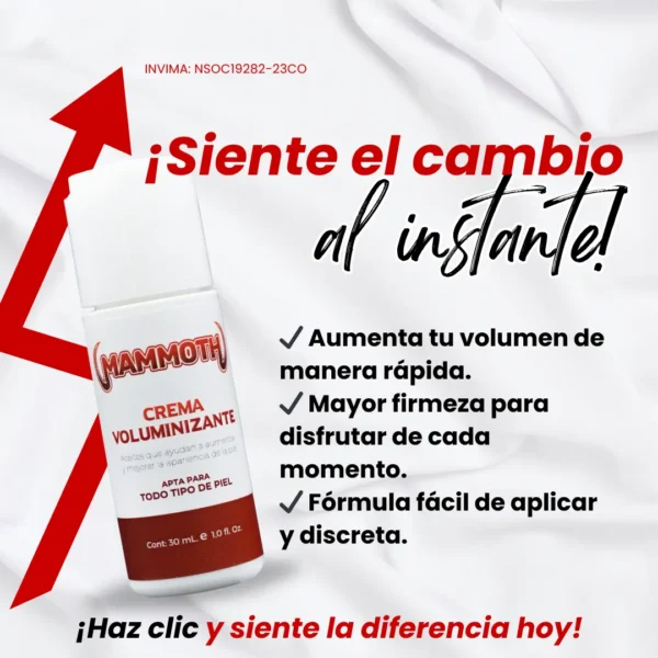 MAMMOTH CREMA COMO SE APLICA