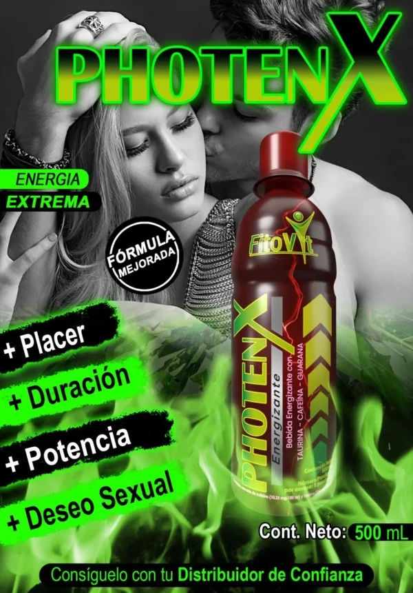 PhotenX Fitovit, la bebida energizante que te proporciona vitalidad diaria y te ayuda a mantener el enfoque en tus actividades.
