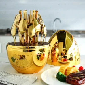 Set de Cubiertos de 24 Piezas en Acero Inoxidable