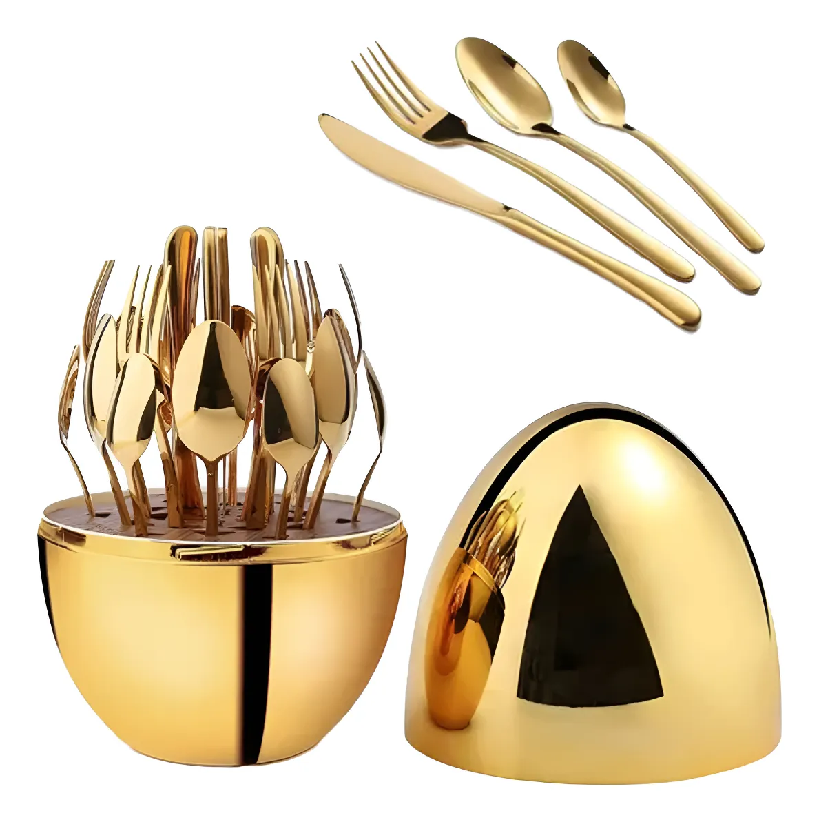 Set de Cubiertos de 24 Piezas en Acero Inoxidable