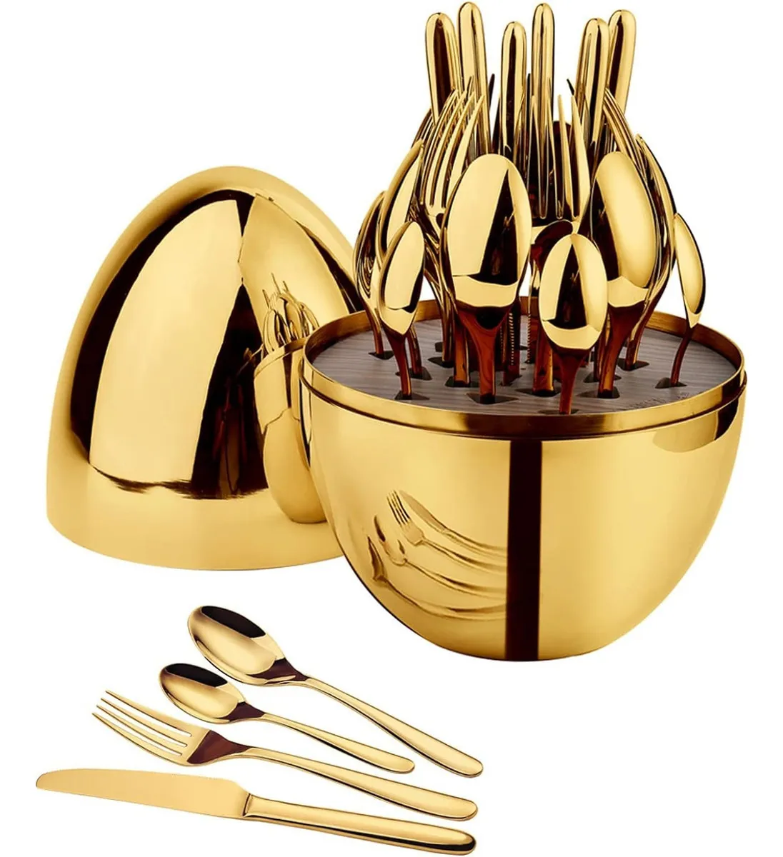 Set de Cubiertos de 24 Piezas en Acero Inoxidable