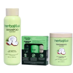 HERBALFLUSS COMBO LISO Y NUTRITIVO CABELLO CORTO