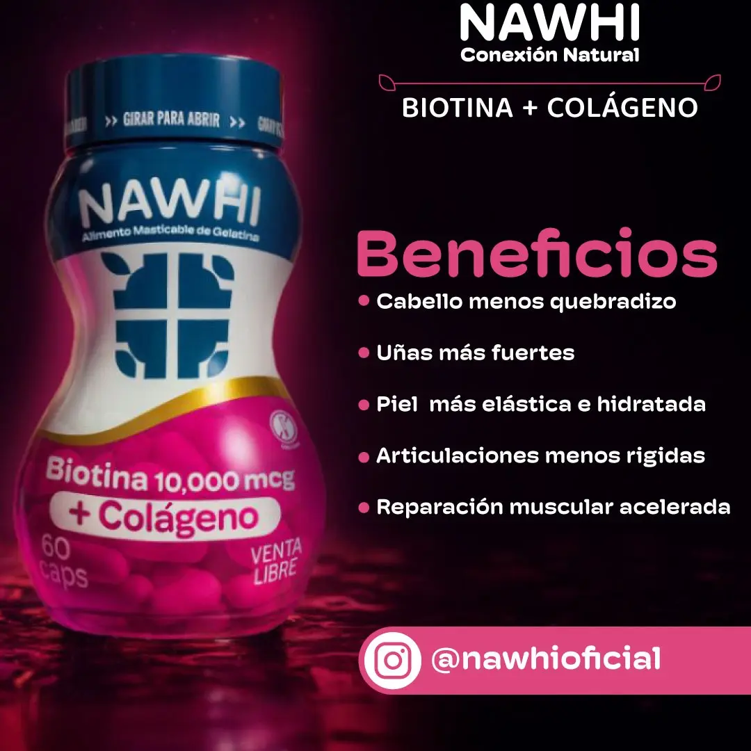 NAWHI BIOTINA + COLAGENO 10.000 MCG