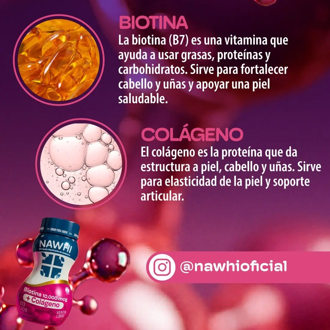 NAWHI BIOTINA + COLAGENO 10.000 MCG