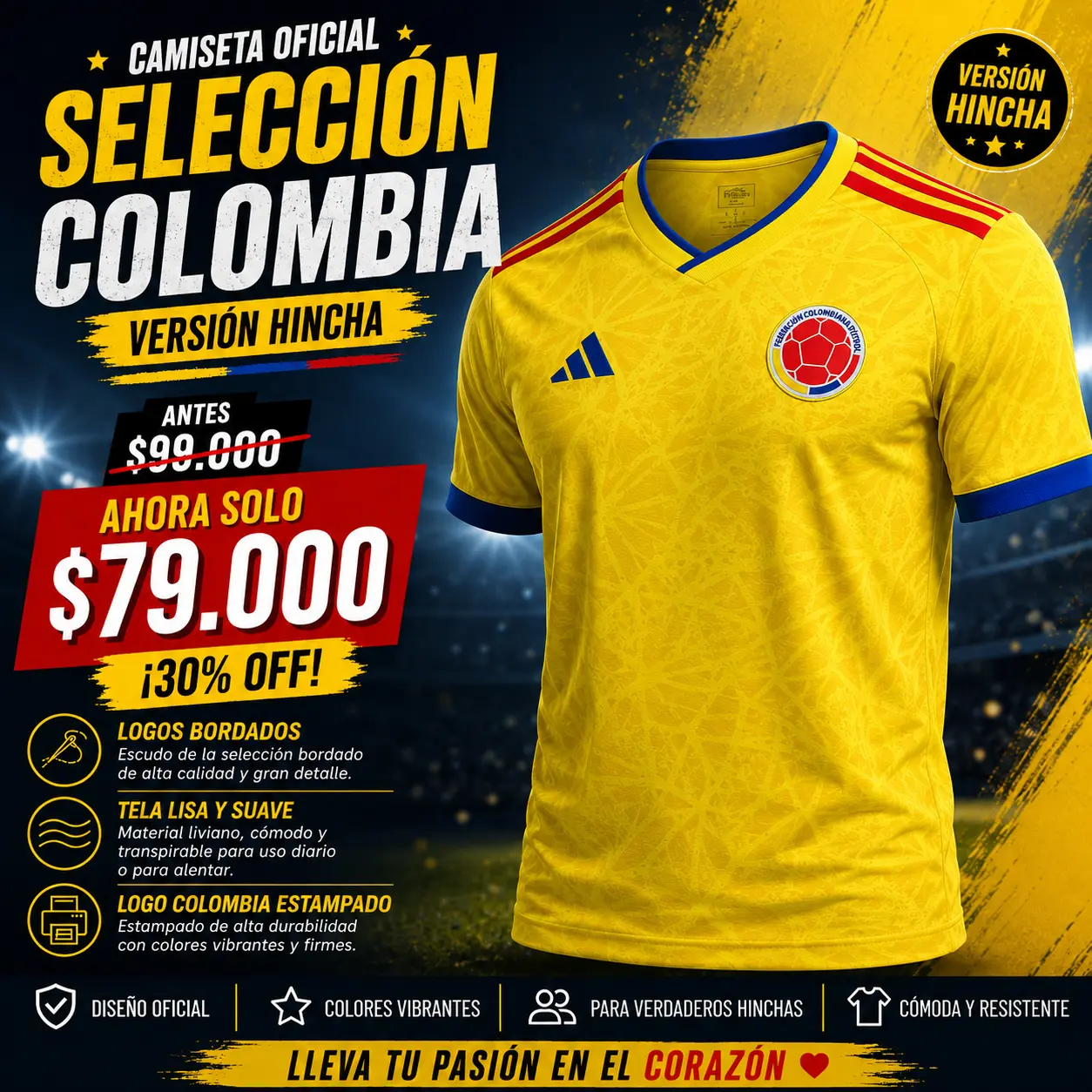 CAMISETA SELECCION COLOMBIA